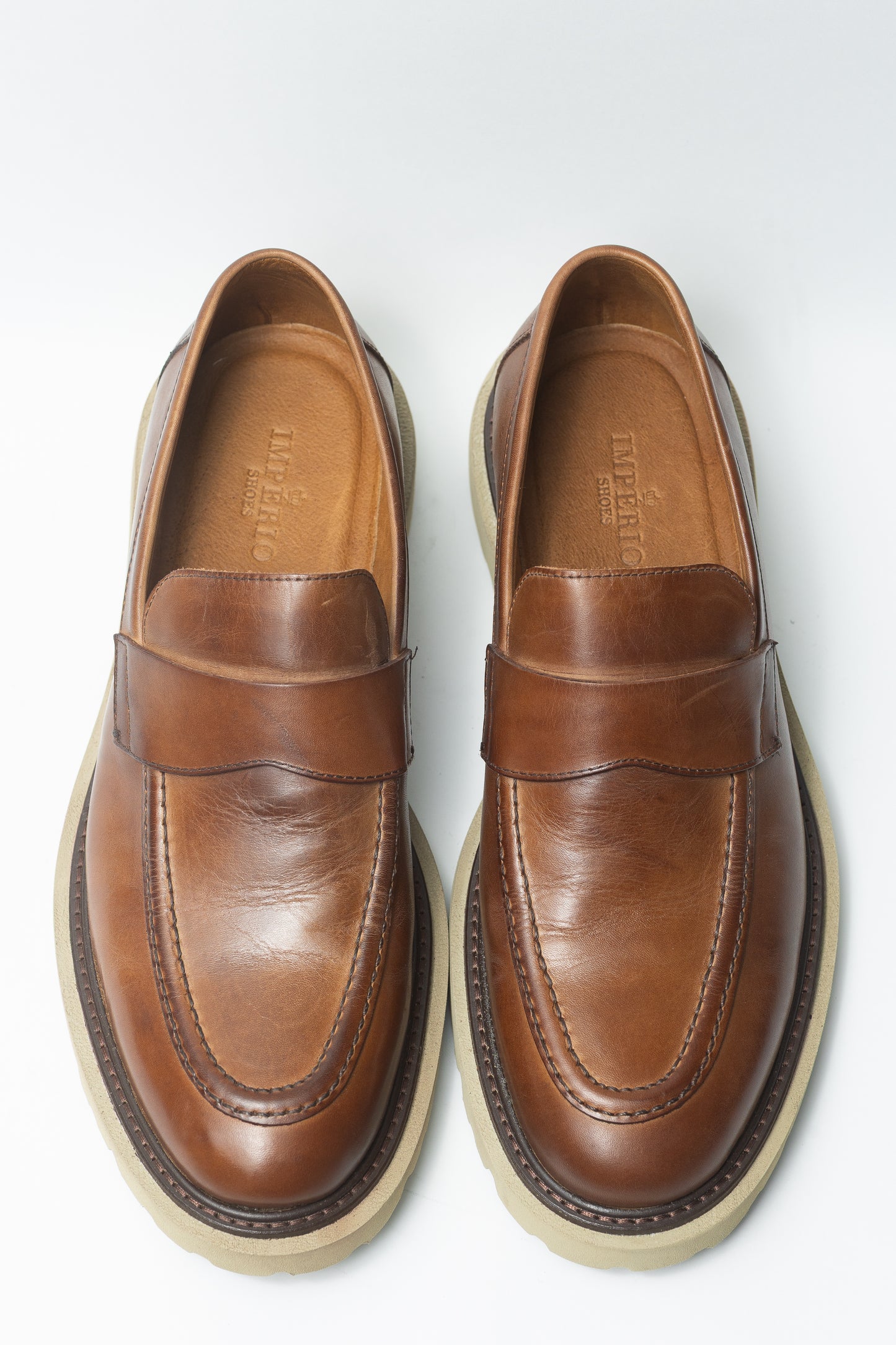 Sapato Loafer Em Couro Marrom