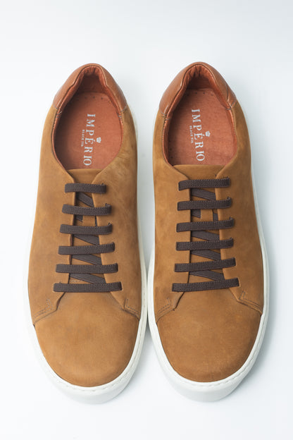 Tênis Dom Henrico Nobuck Avelã / Cabernet Conhaque