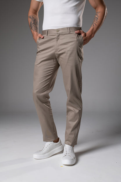 Calça Sarja bege Médio