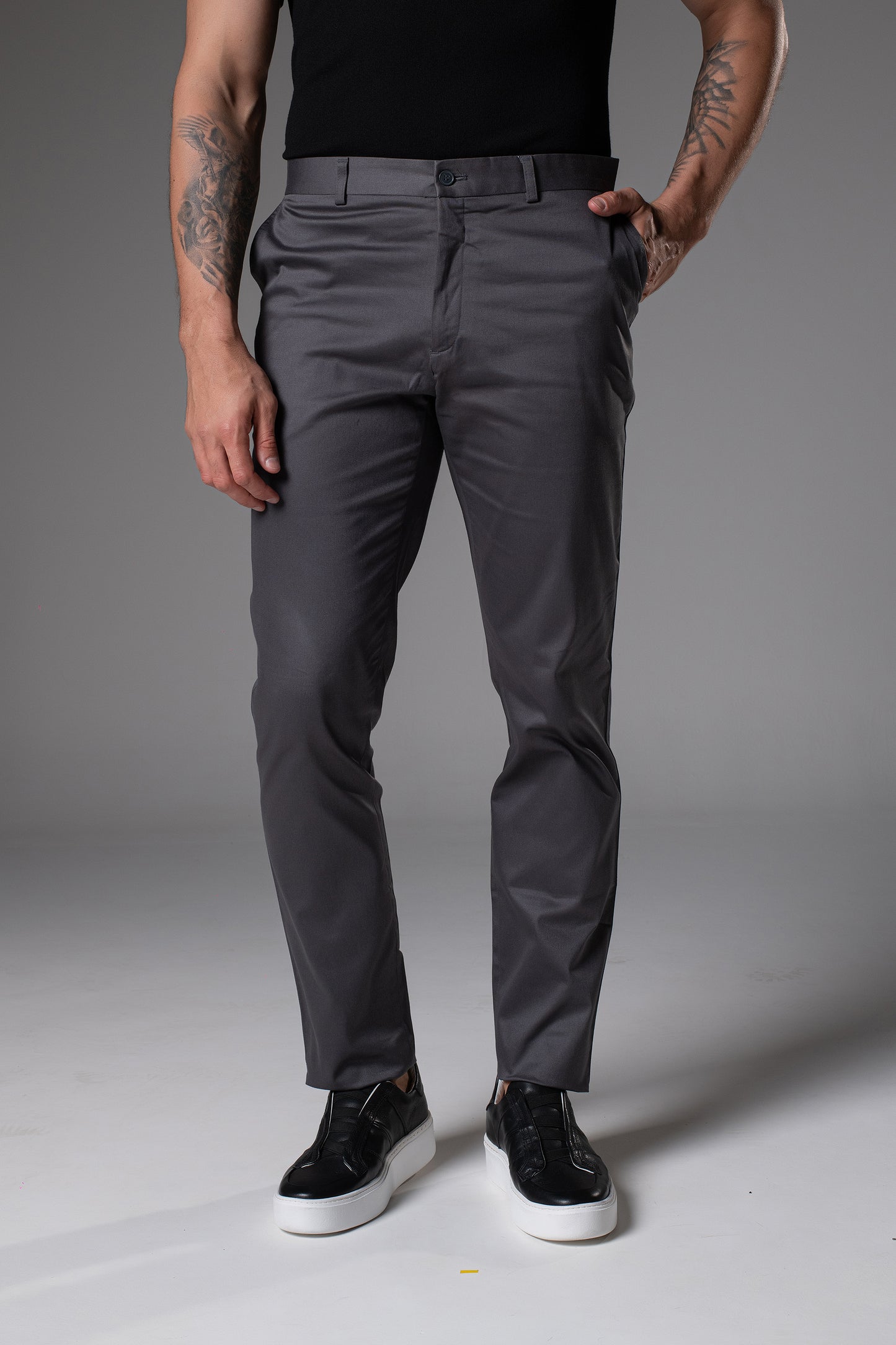 Calça Sarja Cinza Escuro