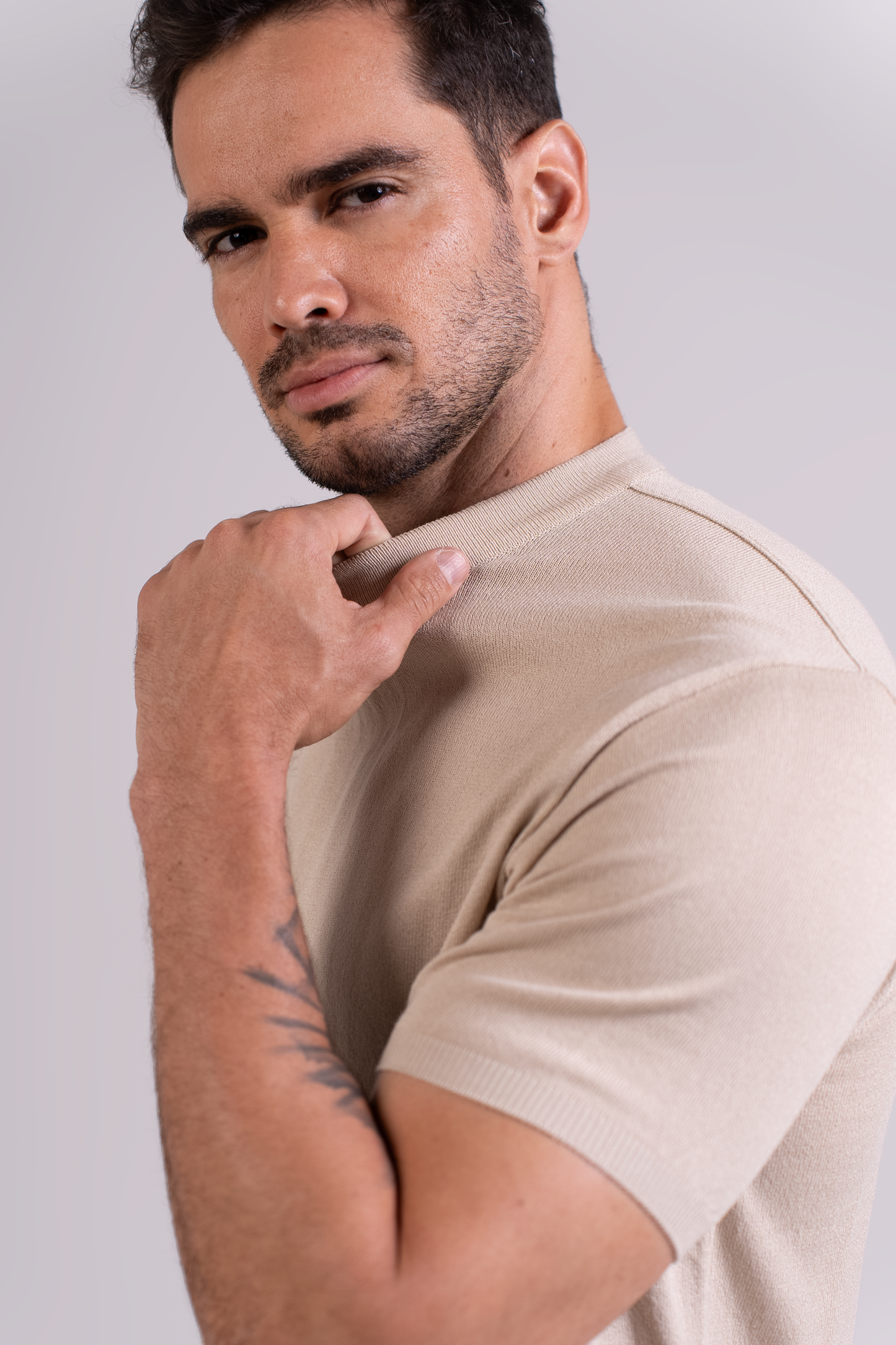 T-Shirt Tricô Canoa Areia