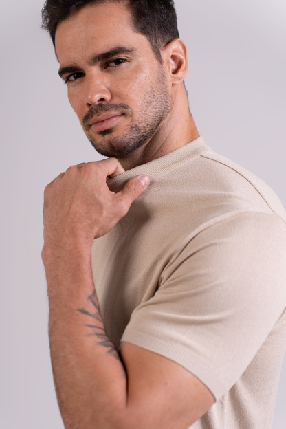 T-Shirt Tricô Canoa Areia