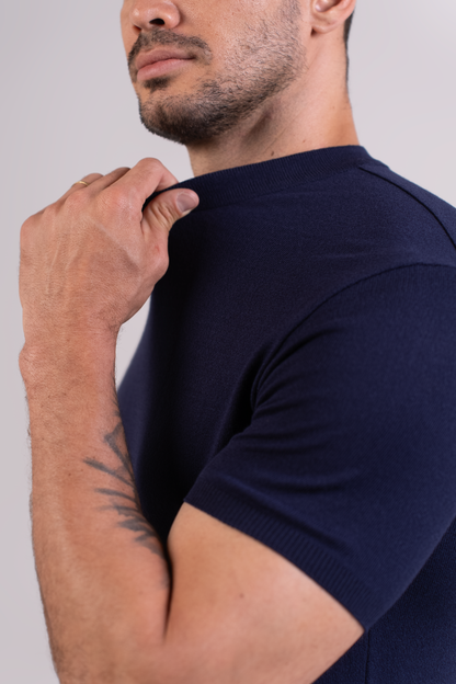 T-Shirt Tricô Canoa Azul