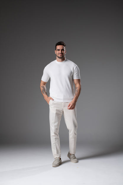 T-Shirt Tricô Canoa Branco