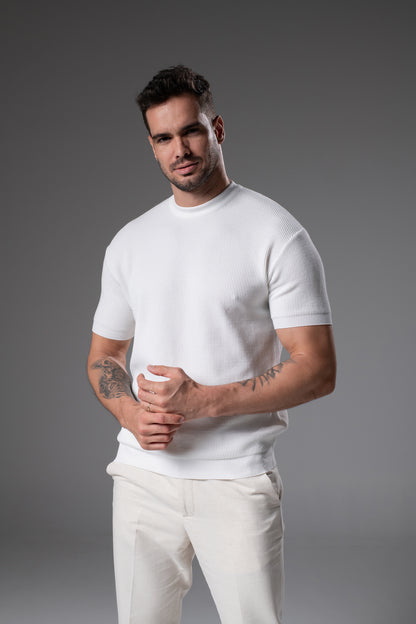 T-Shirt Tricô Canoa Branco