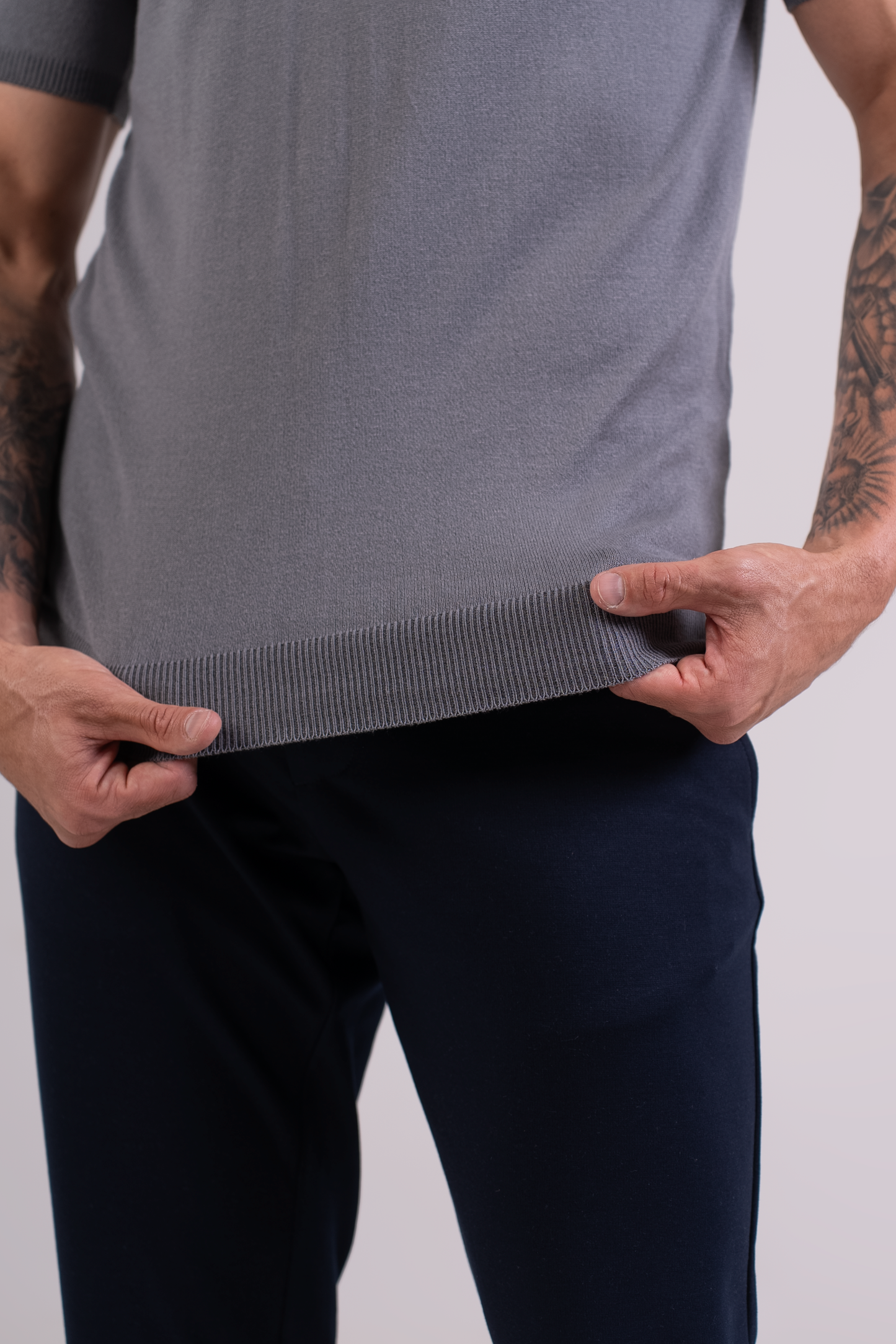 T-Shirt Tricô Canoa Cinza