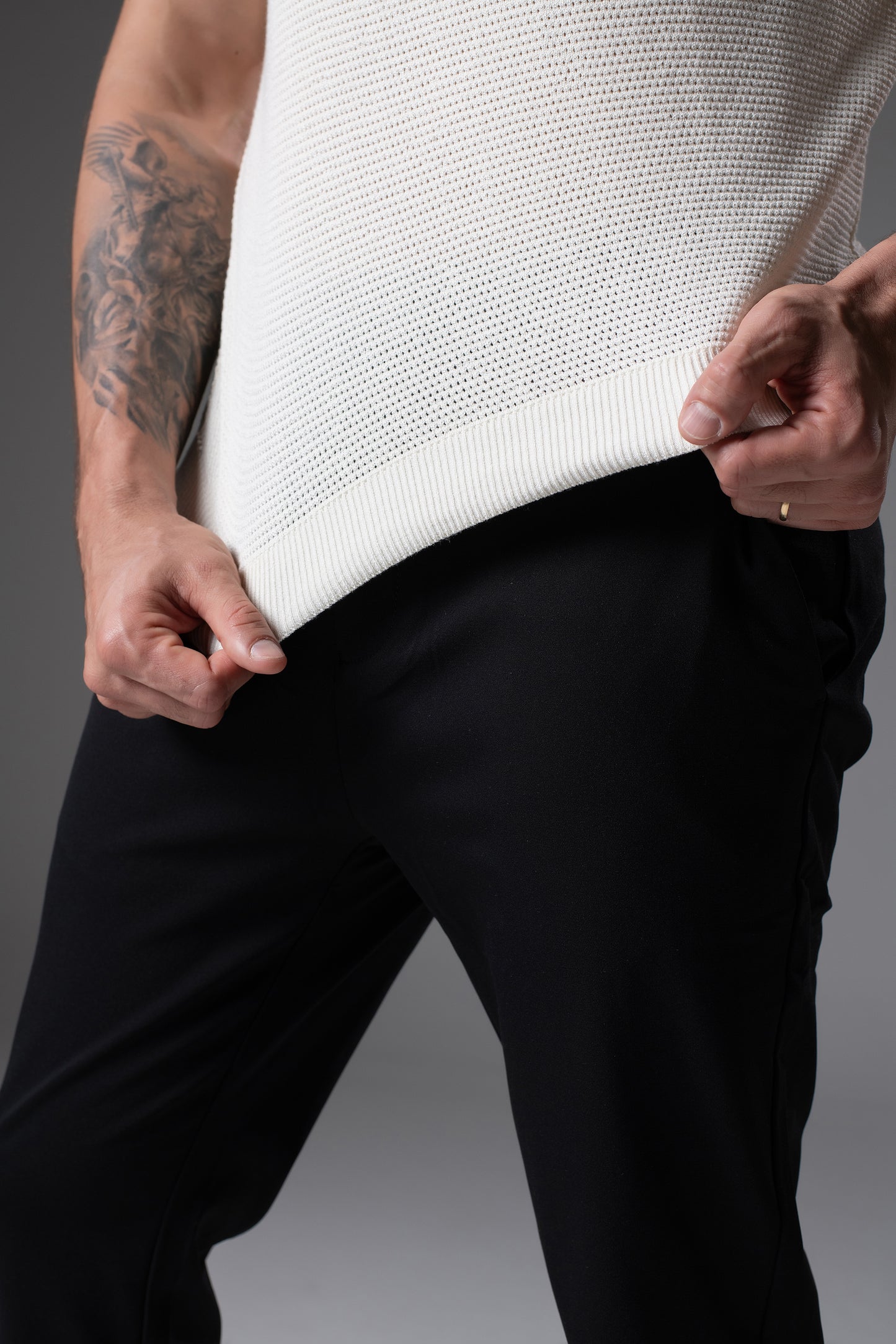 T-Shirt Tricô Polo Off White